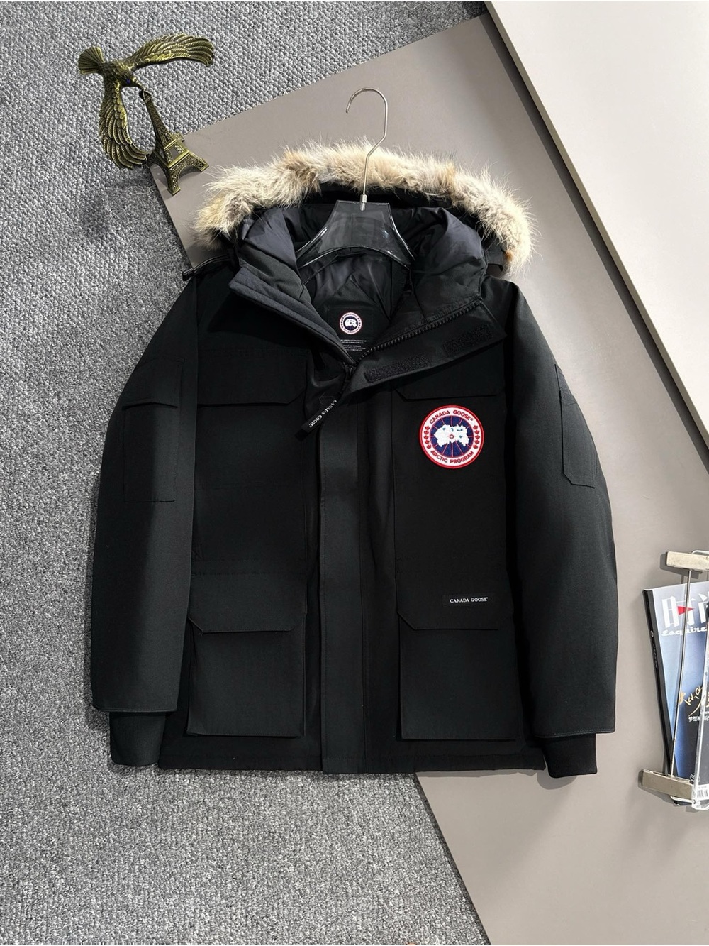 Canada Goose Black Ski Jacket with Fur-Trim Hood